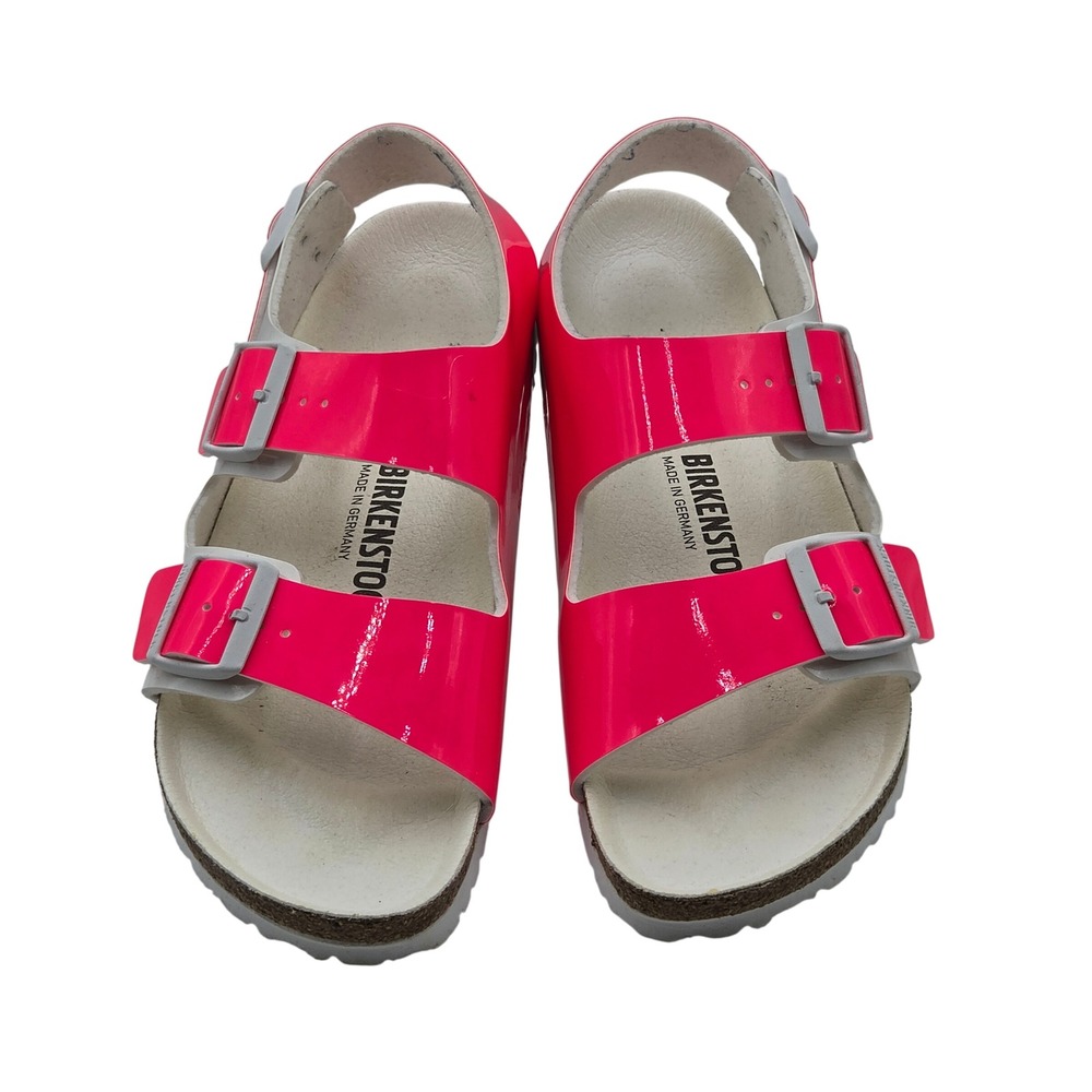 Birkenstock Milano Sandals Women 10 Men 8 EU 41 Neon Pink Patent Germany